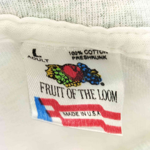 フルーツオブザルーム FRUIT OF THE LOOM 80-90s USA製 コットン フェイクレイヤード シングルステッチ クルーネック ショートスリーブ Tシャツ メンズ import:XXL
