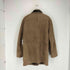 lamb leather ムートンロングコート レディース