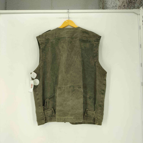 ITAB マルチポケット キャンバス ハンティング ジップ ベスト メンズ import:XXL