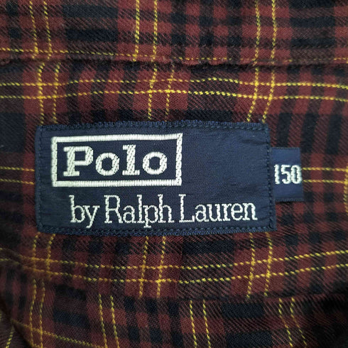 ポロバイラルフローレン Polo by RALPH LAUREN チェック柄 L/S シャツ レディース 150