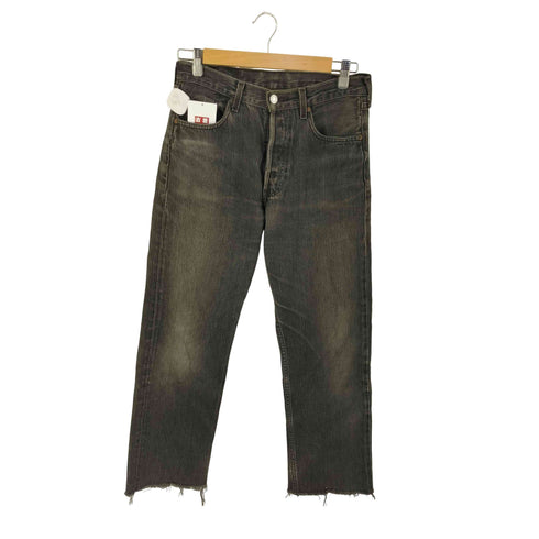 リーバイス Levis フランス製 501 ボタン裏275 カットオフ ブラックデニムパンツ メンズ W30