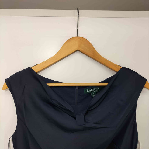 ローレンラルフローレン LAUREN RALPH LAUREN ノースリーブ ドレープ ワンピース ドレス レディース US:4