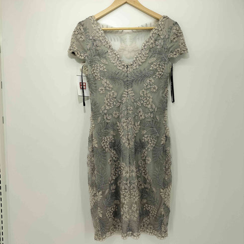 タダシショウジ TADASHI SHOJI 花柄 刺繍 レース フレンチスリーブ ひざ丈 ワンピース ドレス レディース 4