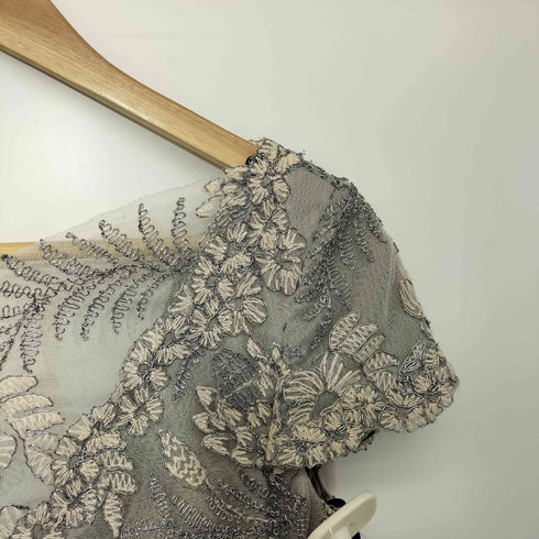 タダシショウジ TADASHI SHOJI 花柄 刺繍 レース フレンチスリーブ ひざ丈 ワンピース ドレス レディース 4