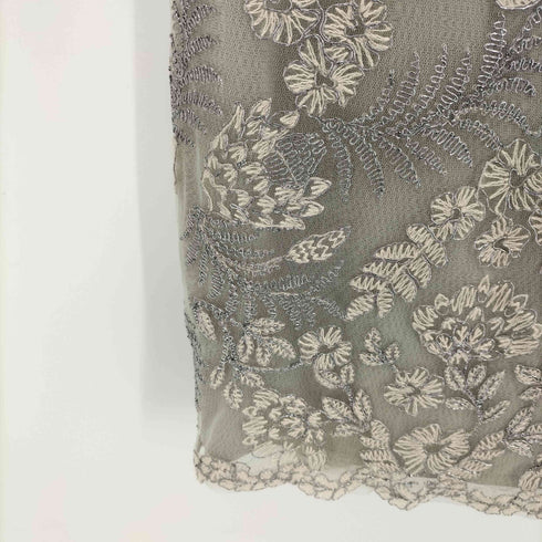 タダシショウジ TADASHI SHOJI 花柄 刺繍 レース フレンチスリーブ ひざ丈 ワンピース ドレス レディース 4