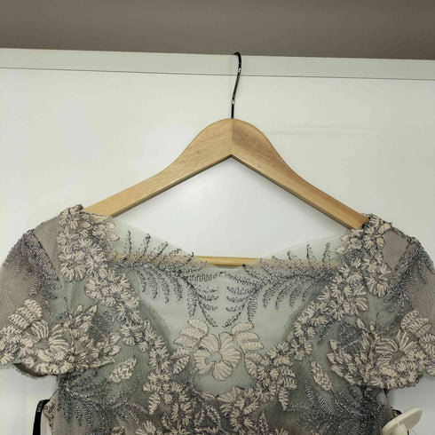 タダシショウジ TADASHI SHOJI 花柄 刺繍 レース フレンチスリーブ ひざ丈 ワンピース ドレス レディース 4