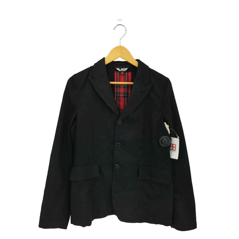 ブラックコムデギャルソン BLACK COMME des GARCONS 13SS バッククロスデザインピークドラペルジャケット レディース M