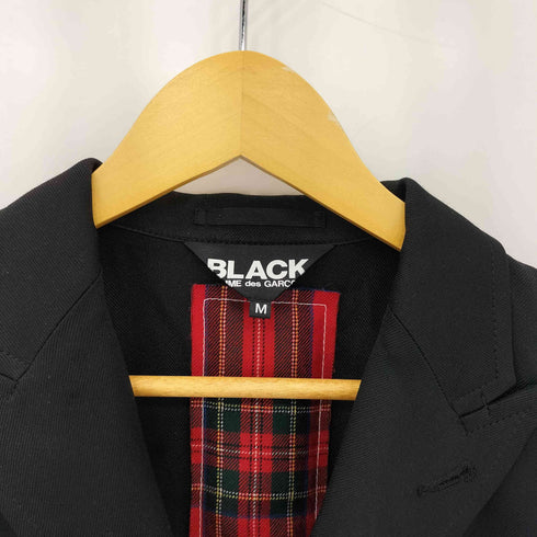 ブラックコムデギャルソン BLACK COMME des GARCONS 13SS バッククロスデザインピークドラペルジャケット レディース M