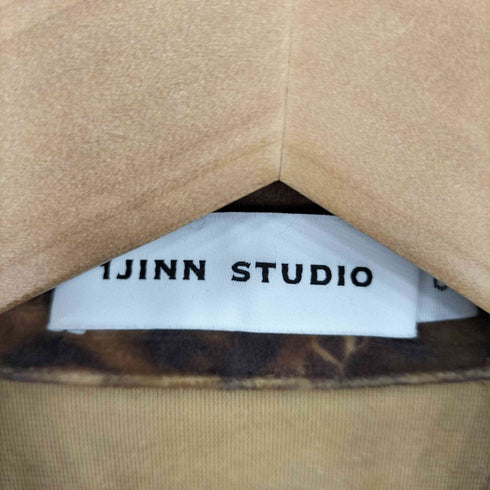 1JINN STUDIO ヒョウ柄 ロングスリーブ フロントボタン シャツ メンズ S