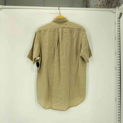 ラルフローレン RALPH LAUREN CLASSIC FIT ポニー 刺繍 S/S ボタンダウン リネン シャツ メンズ import:M