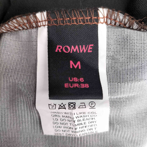 ROMWE 蝶プリント 変形カットソー レディース import:M