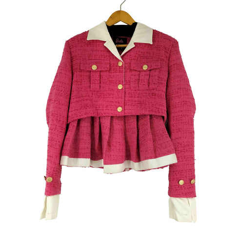 Barbie ツイードクロップドジャケット スカート セットアップ レディース M