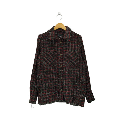 ザラ ZARA ツイード フロントボタン ロングスリーブ ジャケット レディース S