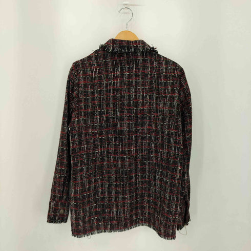 ザラ ZARA ツイード フロントボタン ロングスリーブ ジャケット レディース S
