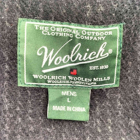ウールリッチ WOOLRICH 00s ウール ストライプ ジップアップ ワークベスト メンズ import:L