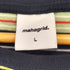 マハグリッド mahagrid ロゴ刺繍 コットン ボーダー クルーネック Tシャツ メンズ import:L