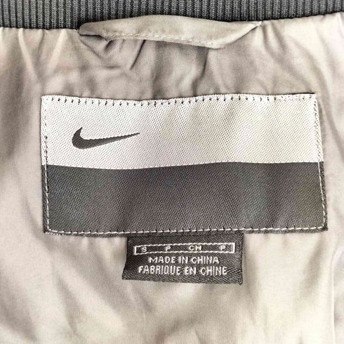 ナイキ NIKE 00s 銀タグ 袖スウッシュ刺繍 配色切替 中綿ジップアップブルゾン メンズ import:S
