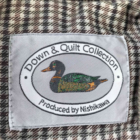 down&quilt collection 裏地千鳥 ダウンベスト レディース