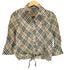 バーバリーブルーレーベル BURBERRY BLUE LABEL ノバチェック 7分丈 スキッパーシャツ レディース JPN:38