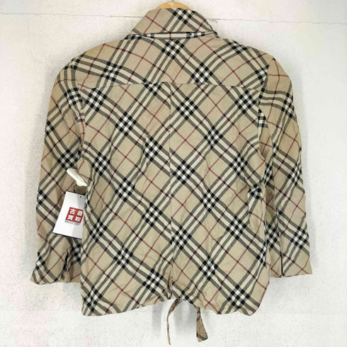 バーバリーブルーレーベル BURBERRY BLUE LABEL ノバチェック 7分丈 スキッパーシャツ レディース JPN:38