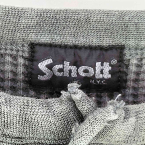 ショット Schott THERMAL PIGMENT HENRY NECK T-SHIRT メンズ import:XL