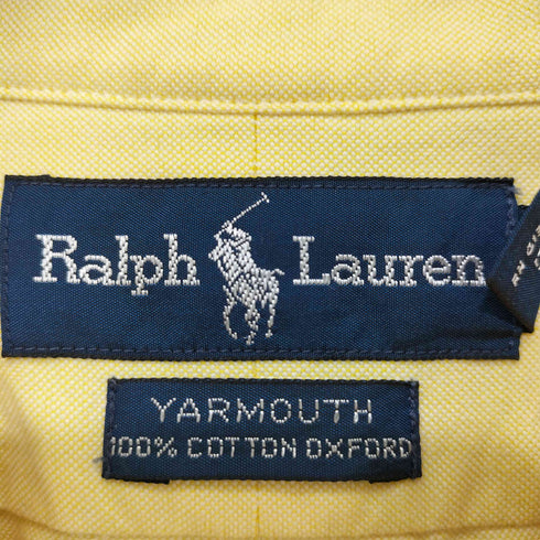 ラルフローレン RALPH LAUREN 90s YARMOUTH ポニー刺繍 オックスフォード L/S シャツ メンズ 18 34/35
