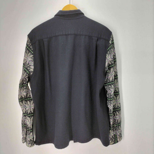 コムデギャルソンオム COMME des GARCONS HOMME 田中オム ノルディック切替 ウールシャツ メンズ