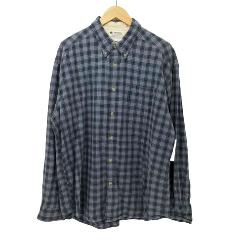 コロンビア Columbia 00s インド綿 チェック ボタンダウン L/S シャツ メンズ import:XL