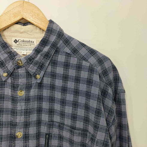 コロンビア Columbia 00s インド綿 チェック ボタンダウン L/S シャツ メンズ import:XL