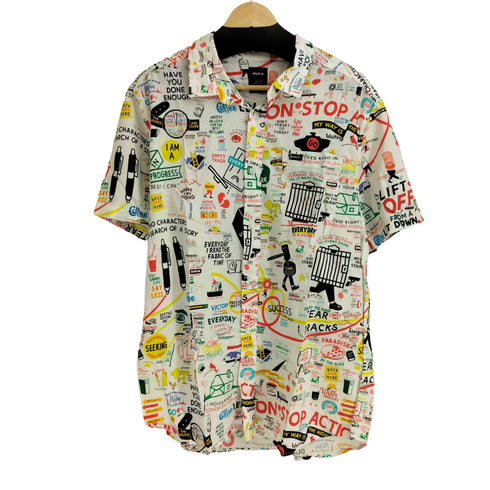 ルーカ RVCA 総柄プリント S/S シャツ メンズ import:L