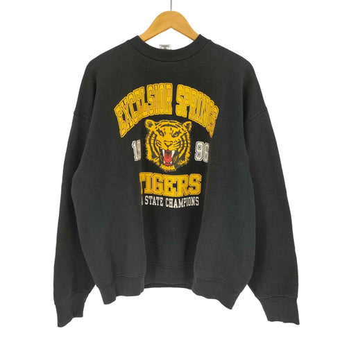 フルーツオブザルーム FRUIT OF THE LOOM 90s USA製 EXCELSIOR SPRINGS TIGERS 両面プリント モックネックスウェット メンズ import:XL