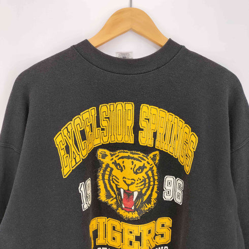 フルーツオブザルーム FRUIT OF THE LOOM 90s USA製 EXCELSIOR SPRINGS TIGERS 両面プリント モックネックスウェット メンズ import:XL