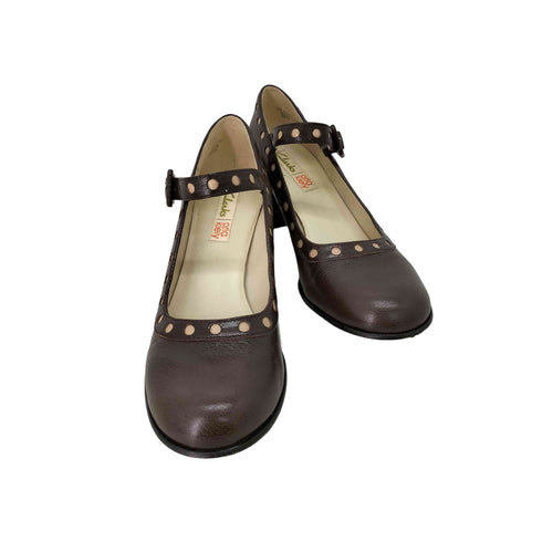 クラークス Clarks メリージェーン シューズ レザー ヒール レディース JPN:24