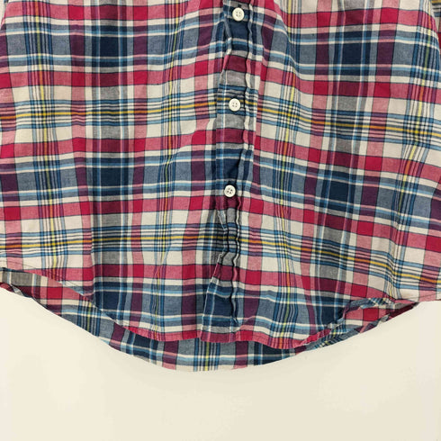 ポロバイラルフローレン Polo by RALPH LAUREN AUTHENTIC BLEEDING MADRAS CLASSIC FIT MADRAS インド製 コットン マドラス チェック S/S シャツ メンズ import:M
