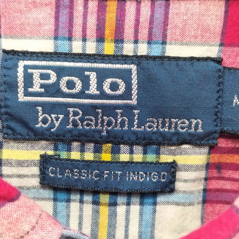 ポロバイラルフローレン Polo by RALPH LAUREN AUTHENTIC BLEEDING MADRAS CLASSIC FIT MADRAS インド製 コットン マドラス チェック S/S シャツ メンズ import:M