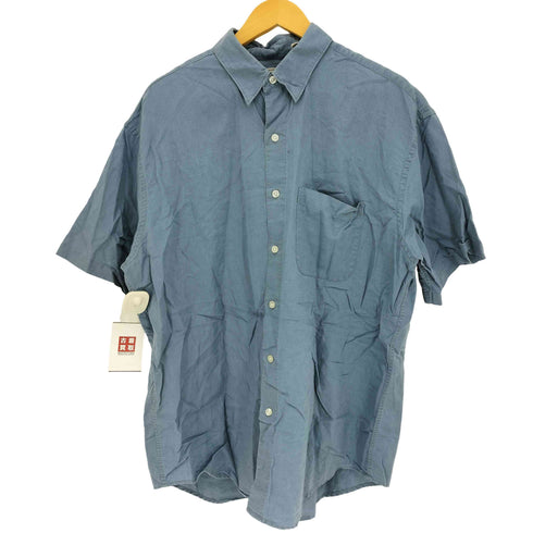 エルエルビーン L.L.Bean 90-00s 隠し三点止め リネン コットン 半袖シャツ ボックス メンズ import:L