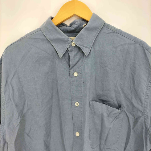 エルエルビーン L.L.Bean 90-00s 隠し三点止め リネン コットン 半袖シャツ ボックス メンズ import:L
