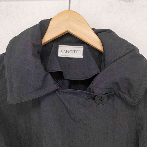 cappotto ナイロン ダブルブレスト ステンカラーコート レディース 9r