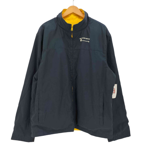 トミージーンズ tommy jeans 00S フロント ロゴ リバーシブル スタンドカラー ジップアップ ジャケット メンズ import:XL