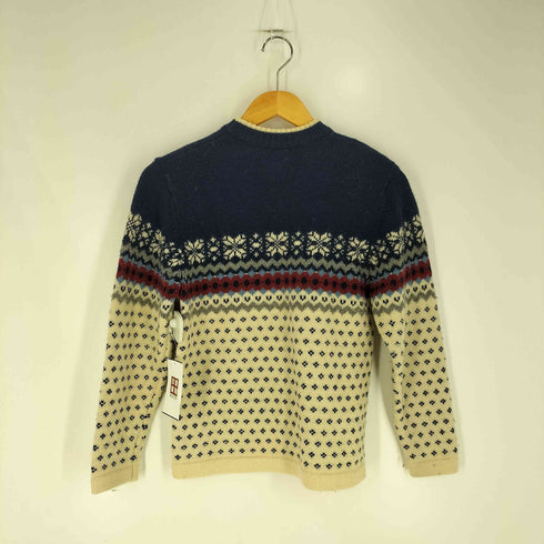 ランズエンド LANDS END ノルディック柄 クルーネック ニットセーター レディース M