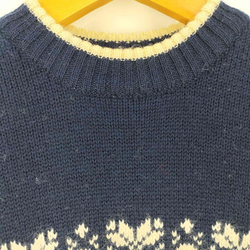 ランズエンド LANDS END ノルディック柄 クルーネック ニットセーター レディース M