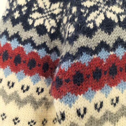 ランズエンド LANDS END ノルディック柄 クルーネック ニットセーター レディース M