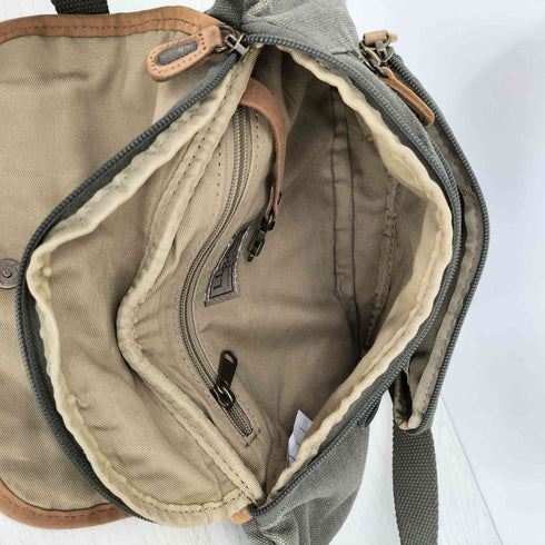 エルエルビーン L.L.Bean キャンバス レザー マルチポケット メッセンジャーバッグ メンズ