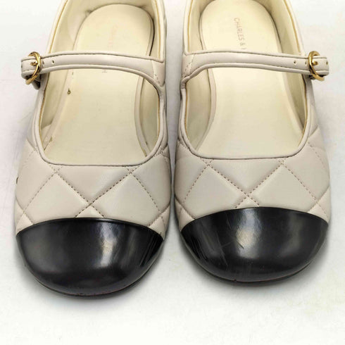 チャールズアンドキース CHARLES&KEITH トゥキャップ キルトメリージェーン パンプス レディース 38