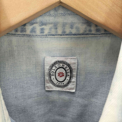 BOLZONELLA ボルゾネッラ MADE IN ITALY イタリア製 L/S シャンブレー シャツ メンズ import:S