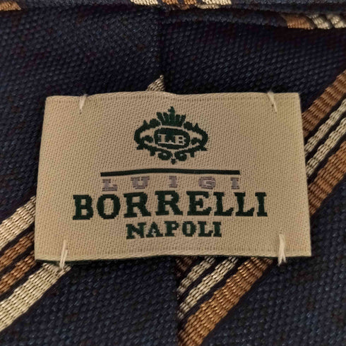 ルイジボレッリ LUIGI BORRELLI イタリア製 シルク ストライプ ネクタイ メンズ