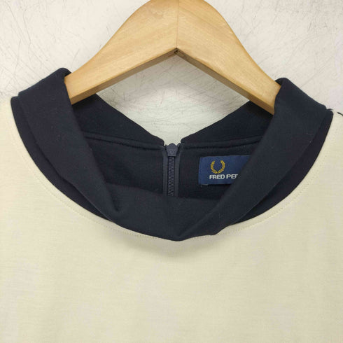 フレッドペリー FRED PERRY ロゴ刺繍 バックジップ バイカラー ショートスリーブ ワンピース レディース UK:10