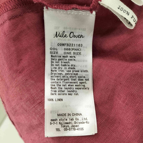 ミラオーウェン Mila Owen ビックシルエットリネンシャツ レディース ONE SIZE