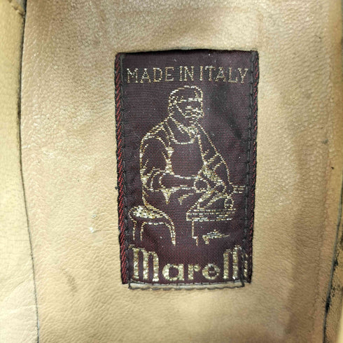 MARELLI レザー ウイングチップ タッセルローファー メンズ UK:5.5
