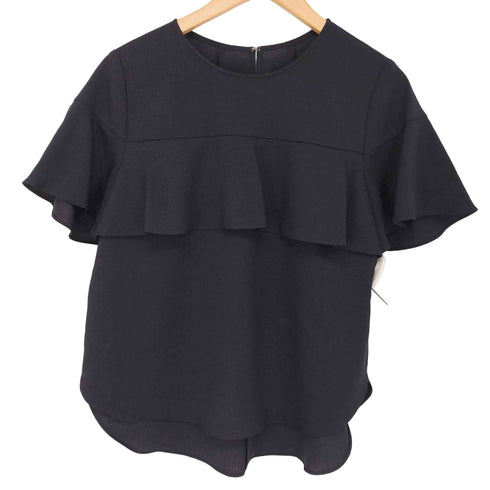 ノーリーズ NOLLEY’S 24ss ウォッシャブル麻調ラッフルブラウス レディース JPN:38